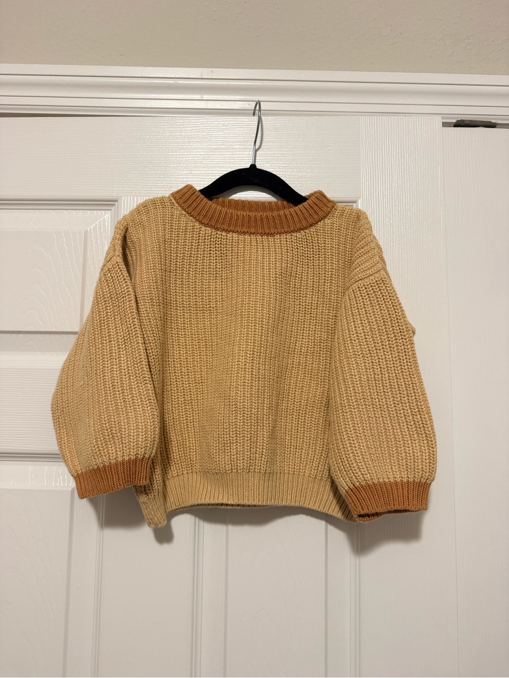 WILD WAWA Crewneck Caramel Knit Sweater